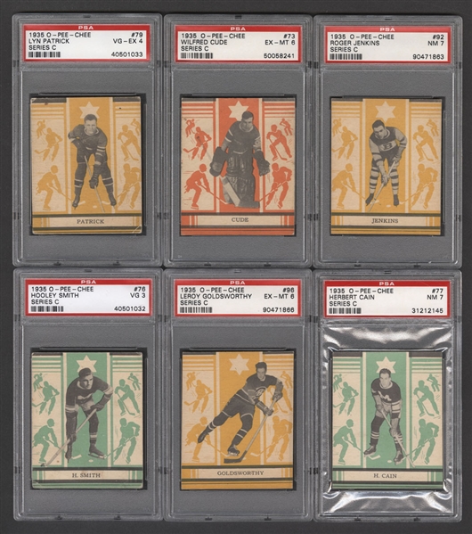 1935-36 O-Pee-Chee V304 Series "C" Hockey PSA-Graded Complete 24-Card Set 