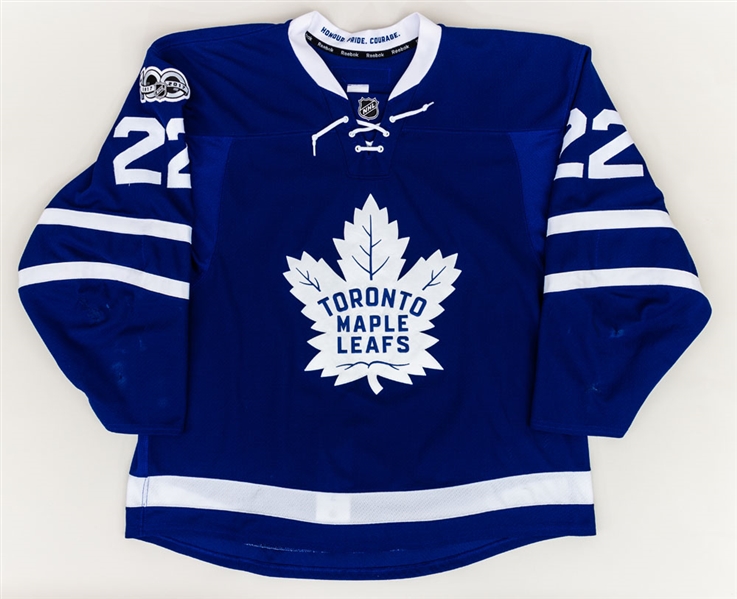 Nikita Zaitsev’s 2016-17 Toronto Maple Leafs Game-Worn Rookie Season Jersey with Team COA – NHL Centennial Patch! – Team Repairs! – Photo-Matched! 