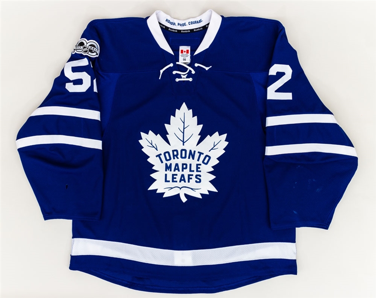 Martin Marincin’s 2016-17 Toronto Maple Leafs Game-Worn Jersey with Team COA – NHL Centennial Patch! – Photo-Matched! 