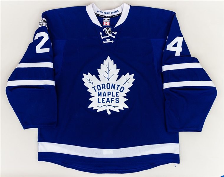 Brian Boyle’s 2016-17 Toronto Maple Leafs Game-Worn Jersey with Team COA – NHL Centennial Patch! 