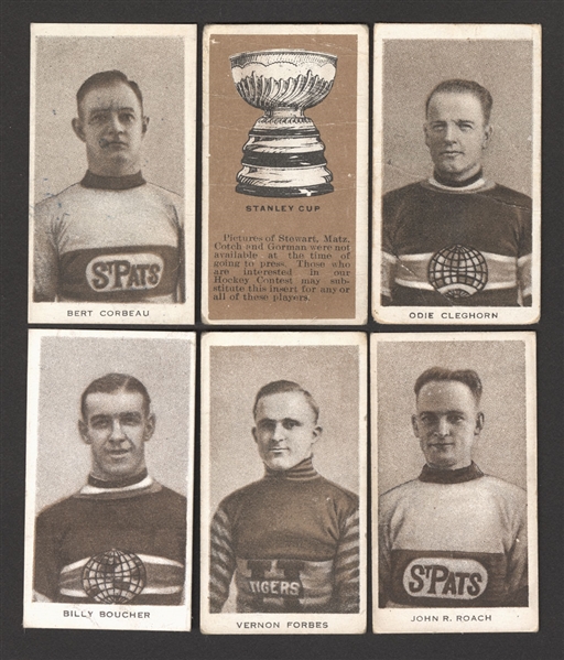 1924-25 Champs Cigarettes C144 Hockey Card Collection of 11 Including Stanley Cup Card