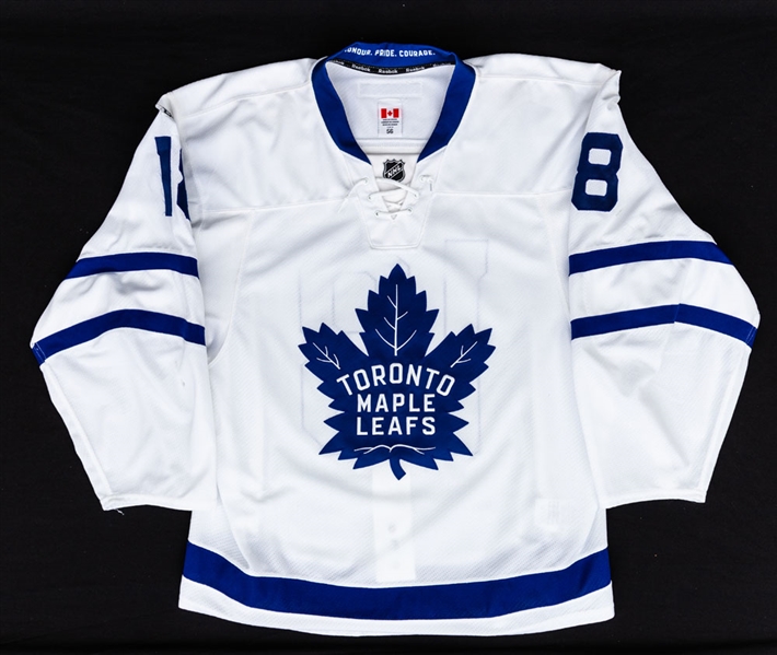 Ben Smith’s 2016-17 Toronto Maple Leafs Game-Worn Jersey with Team COA – NHL Centennial Patch! 