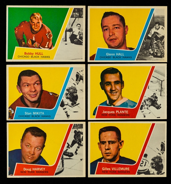 1963-64 Topps Hockey Near Complete Card Set (65/66) Plus Extras
