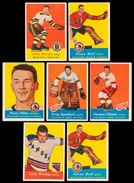 1957-58 Topps Hockey Card Starter Set (47/66) Plus Extras (11)
