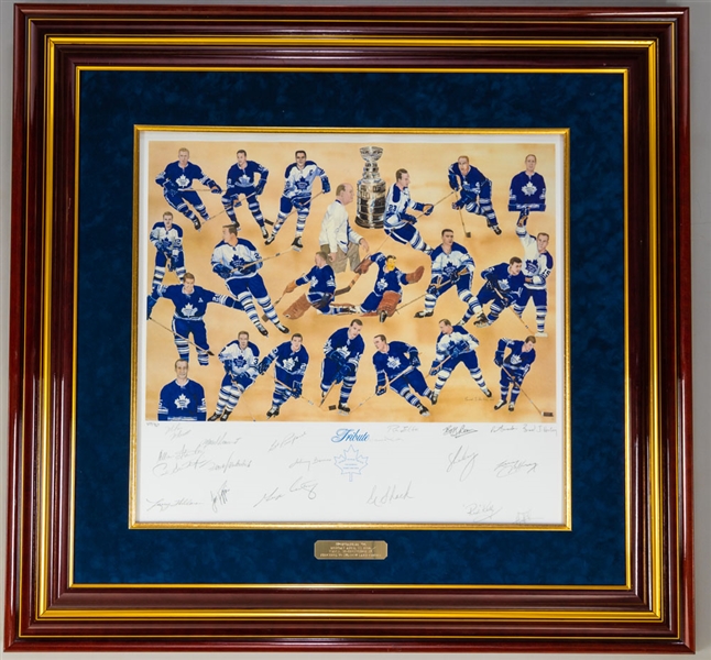 Toronto Maple Leafs 1966-67 Stanley Cup Champions Team-Signed Limited-Edition Framed Lithograph #873/967 (36 ½” x 39”)