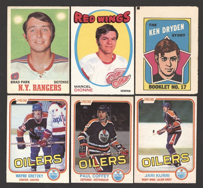 1970-71 O-Pee-Chee Hockey (32 Cards), 1971-72 O-Pee-Chee Hockey (46 Cards Inc. #133 Marcel Dionne Rookie) and 1981-82 O-Pee-Chee Hockey Complete 396-Card Set