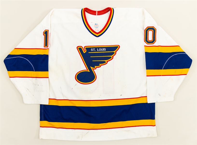 Dave Lowrys 1990-91 St. Louis Blues Game-Worn Jersey with LOA