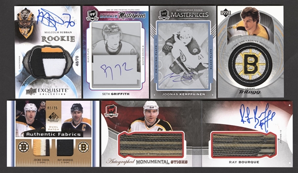 Boston Bruins Hockey Cards (115+) Including Patches/Autographs/Rookies - Orr, Bourque, Bergeron, Marchand, Krejci, Rask, Chara