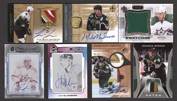 Dallas Stars Hockey Cards (32) Including Patches/Autographs/Rookies - Modano, Seguin, Hull, Belfour, Morrow, Klingberg