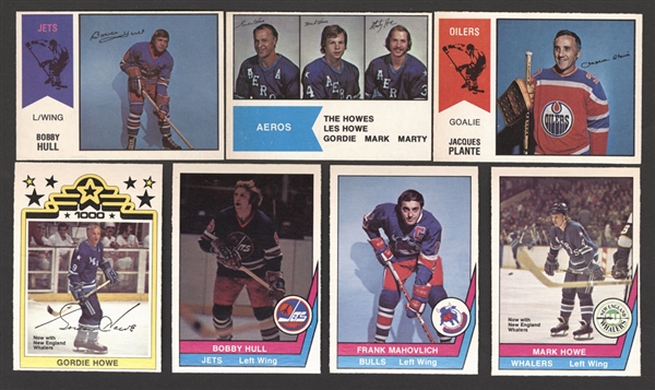 1974-75 and 1977-78 O-Pee-Chee WHA Hockey Complete 66-Card Sets