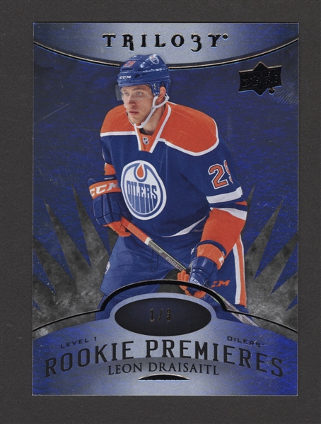 2014-15 Upper Deck Trilogy Rookie Premieres Level 1 Radiant Black Hockey Card #131 Leon Draisaitl (1/3)