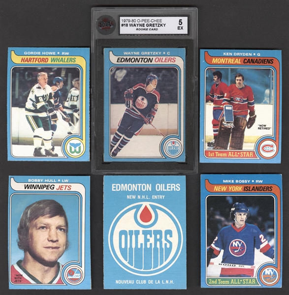 1979-80 O-Pee-Chee Hockey Complete 396-Card Set Including Graded KSA 5 Wayne Gretzky Rookie Card