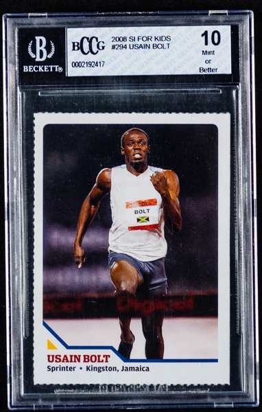 2008 Sports Illustrated SI for Kids Card #294 Usain Bolt Rookie - Beckett-Encapsulated