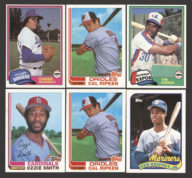 1981-1989 Topps Baseball "Traded" Sets (11) Including 1982 Sets (2) with Cal Ripken Jr.