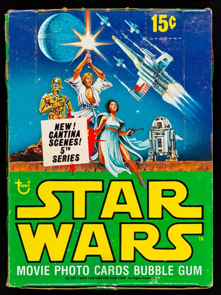 Scarce 1978 Topps Star Wars 4th/5th Series Partial Transition Wax Box (32 Unopened Packs)