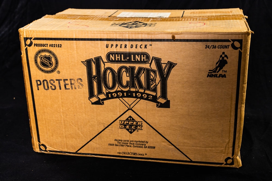 1991-92 Upper Deck Hockey Low Series Case Containing 24 Unopened Boxes - Teemu Selanne, Peter Forsberg, Nicklas Lidstrom and Dominik Hasek Rookie Card Year