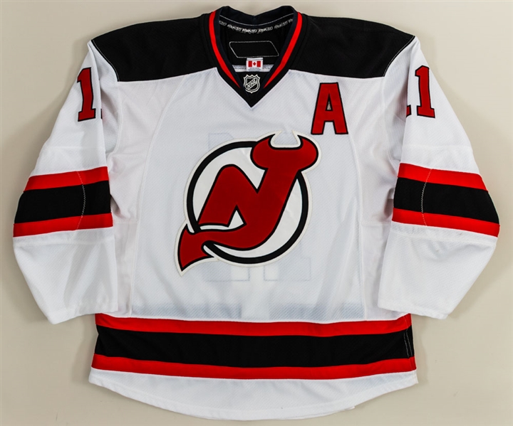 John Maddens 2007-08 New Jersey Devils Game-Worn Alternate Captains Stanley Cup Playoffs Jersey with LOA