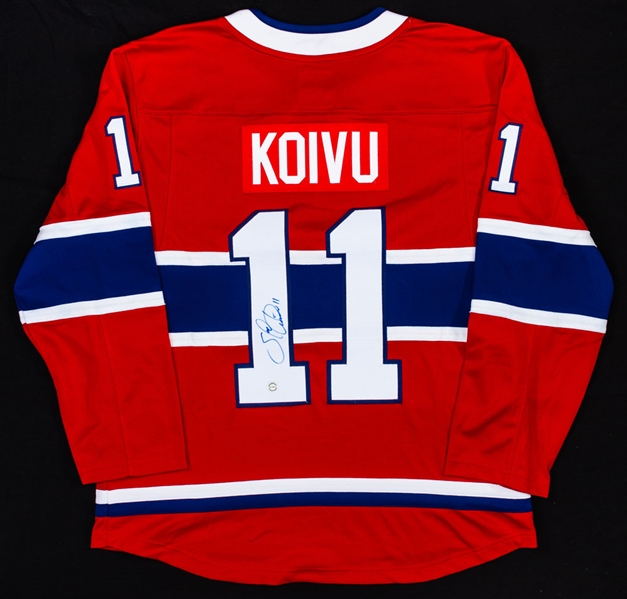Saku Koivu Signed Montreal Canadiens Fanatics Captain’s Jersey with COA 