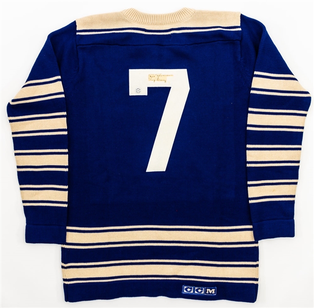 Deceased HOFers King Clancy and Red Horner Toronto Maple Leafs CCM "Classic Sweaters" Hockey Jersey with Embedded Signatures - JSA LOA