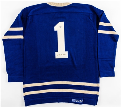 Deceased HOFer Turk Broda Toronto Maple Leafs CCM "Classic Sweaters" Hockey Jersey with Embedded Signature - JSA LOA
