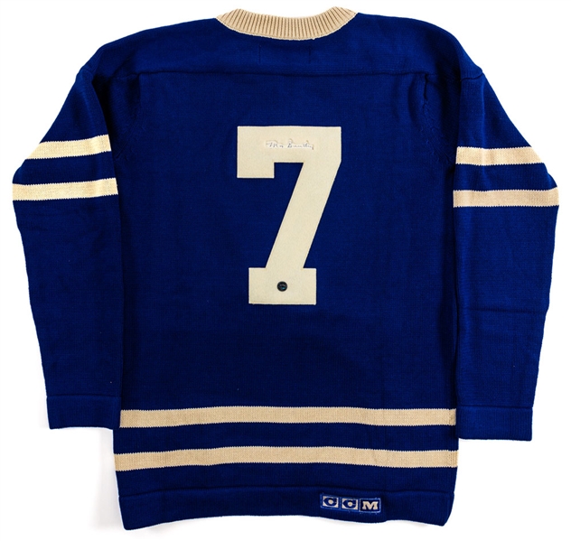 Deceased HOFer Max Bentley Toronto Maple Leafs CCM "Classic Sweaters" Hockey Jersey with Embedded Signature - JSA LOA
