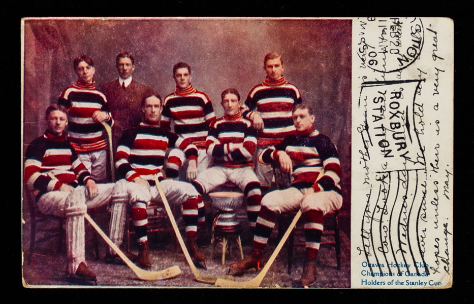 Ottawa Silver Seven 1905 Stanley Cup Champions Postcard