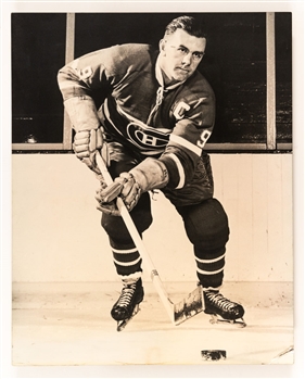 Maurice Richard Montreal Canadiens Photo Display Lot (2) from the Montreal Canadiens Archives (18 7/8” x 26 7/8” and  16” x 20”)