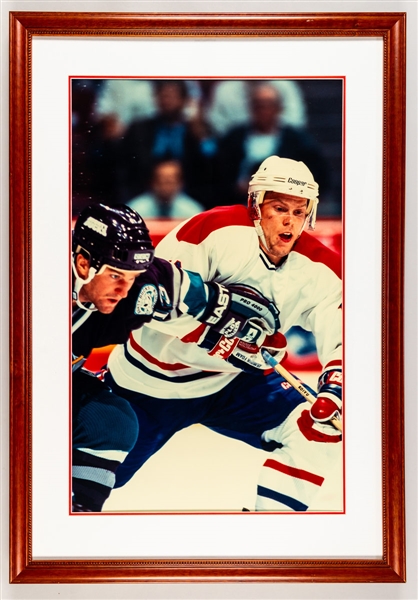 Saku Koivu Rookie Era Montreal Canadiens Photo Display from the Montreal Canadiens Archives (25 1/8” x 36 1/4”)