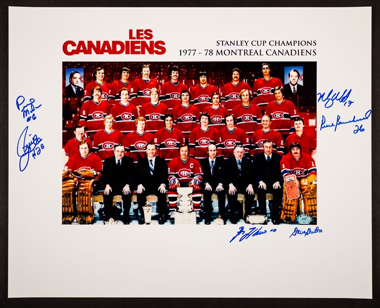 Montreal Canadiens 1977-78 Stanley Cup Champions Team-Signed Photo by 15 with LOA (12” x 15”)