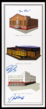Detroit Red Wings “Home of the Red Wings” Print Signed By Ted Lindsay, Joey Kocur and Dylan Larkin with LOA - Proceeds to Benefit the Ted Lindsay Foundation (10” x 24”)
