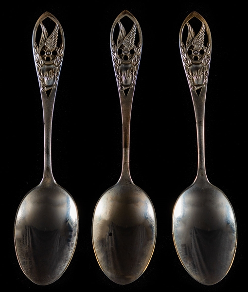 Montreal Amateur Athletic Association (M.A.A.A.) Turn-of-the-Century Sterling Spoons (3)