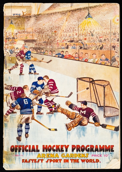 November 15th 1930 Arena Gardens Program - Toronto Maple Leafs vs New York Americans