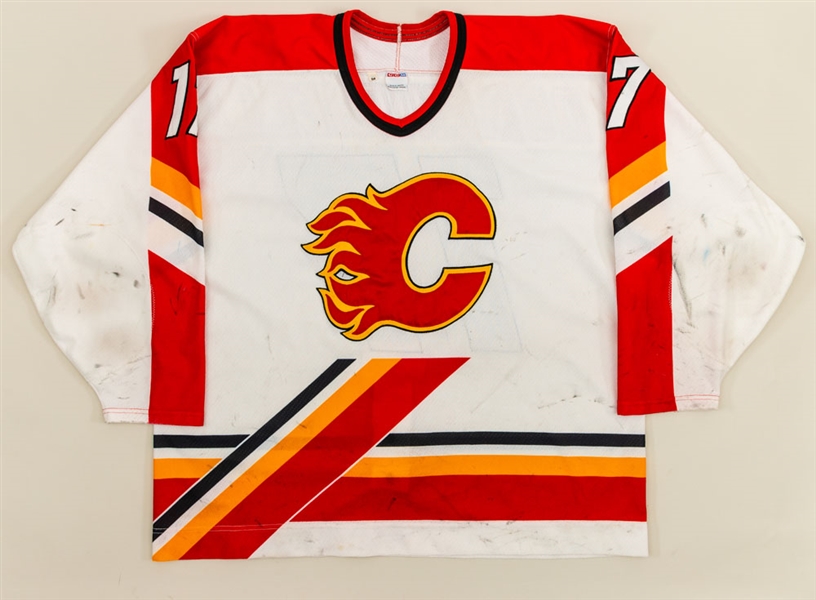 Hnat Domenichellis 1997-98 Calgary Flames Game-Worn Jersey