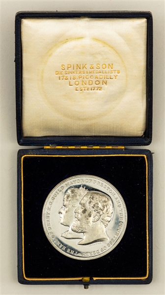 Beautiful 1902 Lord Stanley Silver Presentation Medal in Original Case