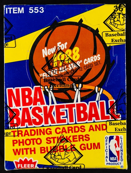 1988-89 Fleer NBA Basketball Wax Box (36 Unopened Packs) - BBCE Certified - Scottie Pippen, Reggie Miller, John Stockton and Dennis Rodman Rookie Card Year Plus Michael Jordan 3rd Year Cards  