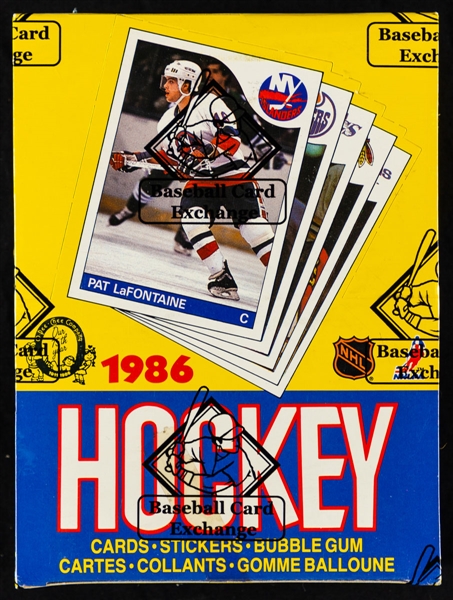 1985-86 O-Pee-Chee Hockey Wax Box (48 Unopened Packs) - BBCE Certified (Tape Intact) - Mario Lemieux Rookie Card Year!