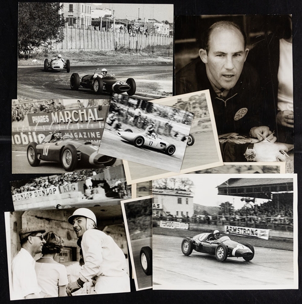 Vintage 1950s/60s International Motorsports Hall of Fame Driver Stirling Moss Press Photo Collection of 10 