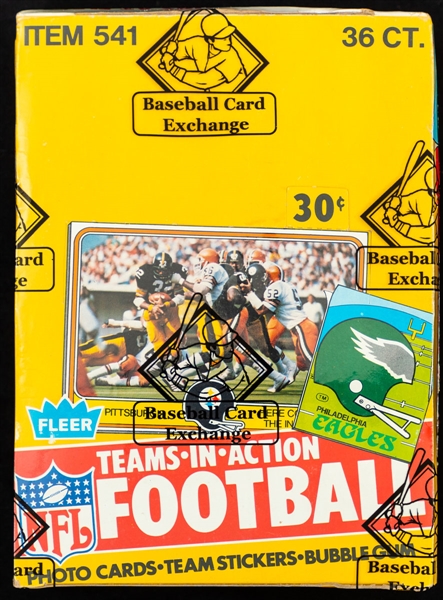 1981 Fleer Football Wax Box (36 Unopened Packs) - BBCE Certified 