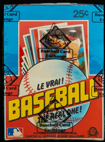 1982 O-Pee-Chee Baseball Wax Box (36 Unopened Packs - BBCE Certified) and 1982 O-Pee-Chee Baseball Partial Wax Box (8 Packs) - Nolan Ryan, Ozzie Smith, George Brett, Rickey Henderson, Eddie Murray