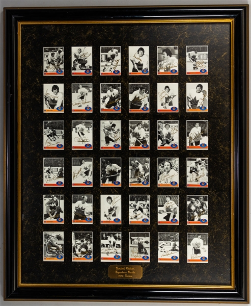 Canada-Russia 1972 Series Team Canada Signed Limited-Edition Framed 36-Card Set (29 ½” x 35 ½”)