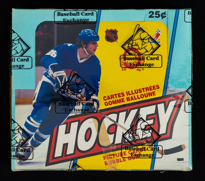 1983-84 O-Pee-Chee Hockey Wax Box (48 Unopened Packs) - BBCE Certified - Lindbergh, Stevens, Carbonneau, Housley, Naslund, Nicholls and Larmer Rookie Card Year