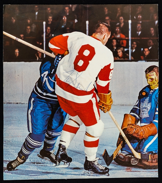 Deceased HOFers Terry Sawchuk (Maple Leafs) and Jacques Plante (Montreal Canadiens) Signed Picture with LOA (9 3/4" x 11") 