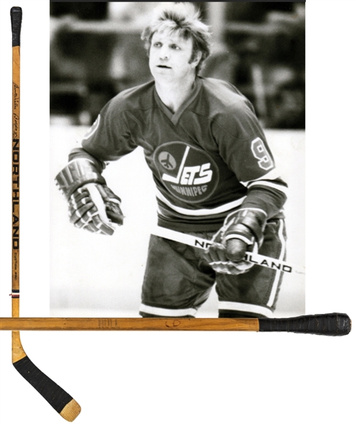 Bobby Hull’s Early-to-Mid-1970s WHA Winnipeg Jets Signed Northland Game-Used Stick