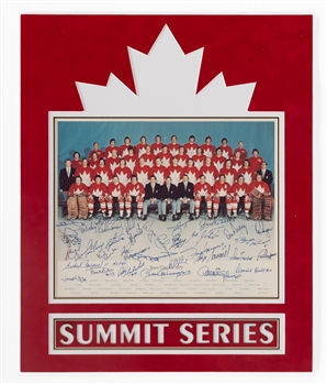 Canada-Russia Series 1972 Team Canada Team-Signed Matted Photo with JSA Auction LOA (18" x 22")