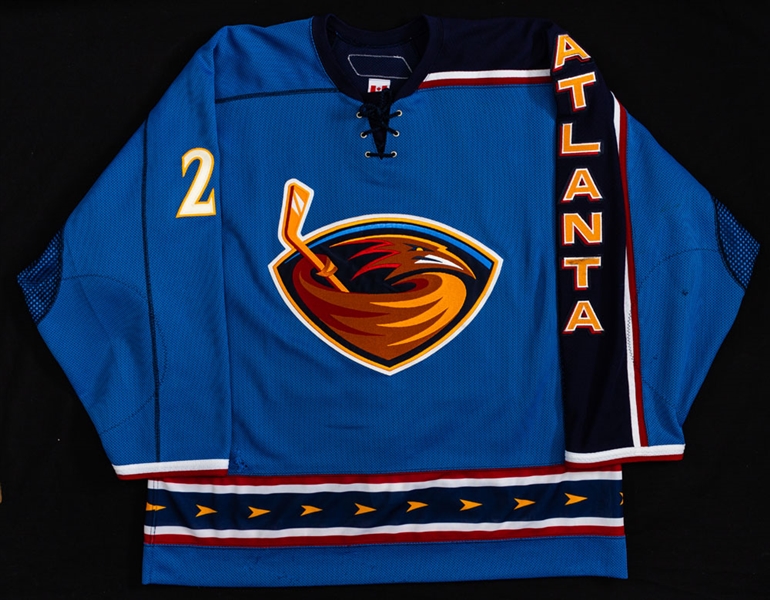 Jim Slaters 2005-06 Atlanta Thrashers Game-Worn Rookie Season Jersey 