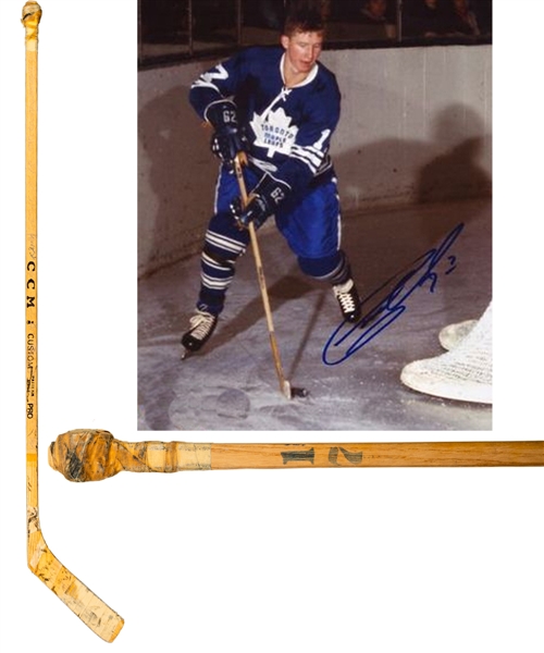 Garry Ungers 1967-68 Toronto Maple Leafs Team-Signed Game-Used Rookie Season Stick - 15+ Signatures Featuring 8 HOFers Including Horton, Bower and Armstrong