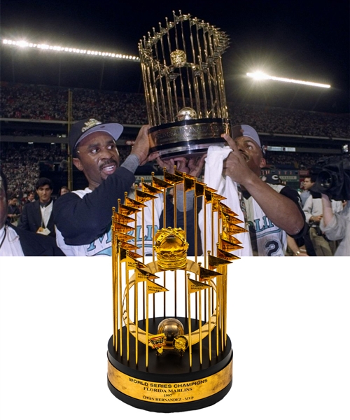 Livan Hernandezs Florida Marlins 1997 World Series Championship Trophy (12")