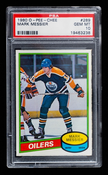 1980-81 O-Pee-Chee Hockey Card #289 HOFer Mark Messier Rookie - Graded PSA GEM MT 10