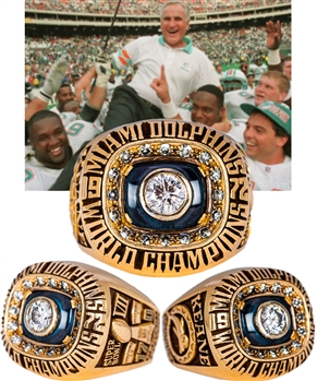 Tom Keanes 1972 Miami Dolphins Undefeated Super Bowl VII Champions 14K Gold and Diamond Ring