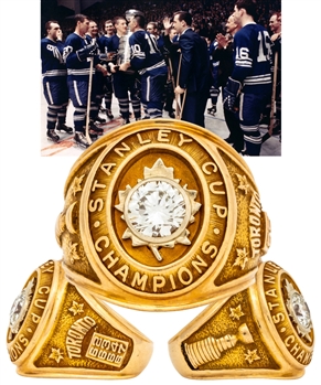 Karl Elieffs 1966-67 Toronto Maple Leafs Stanley Cup Championship 10K Gold and Diamond Ring with His Signed LOA